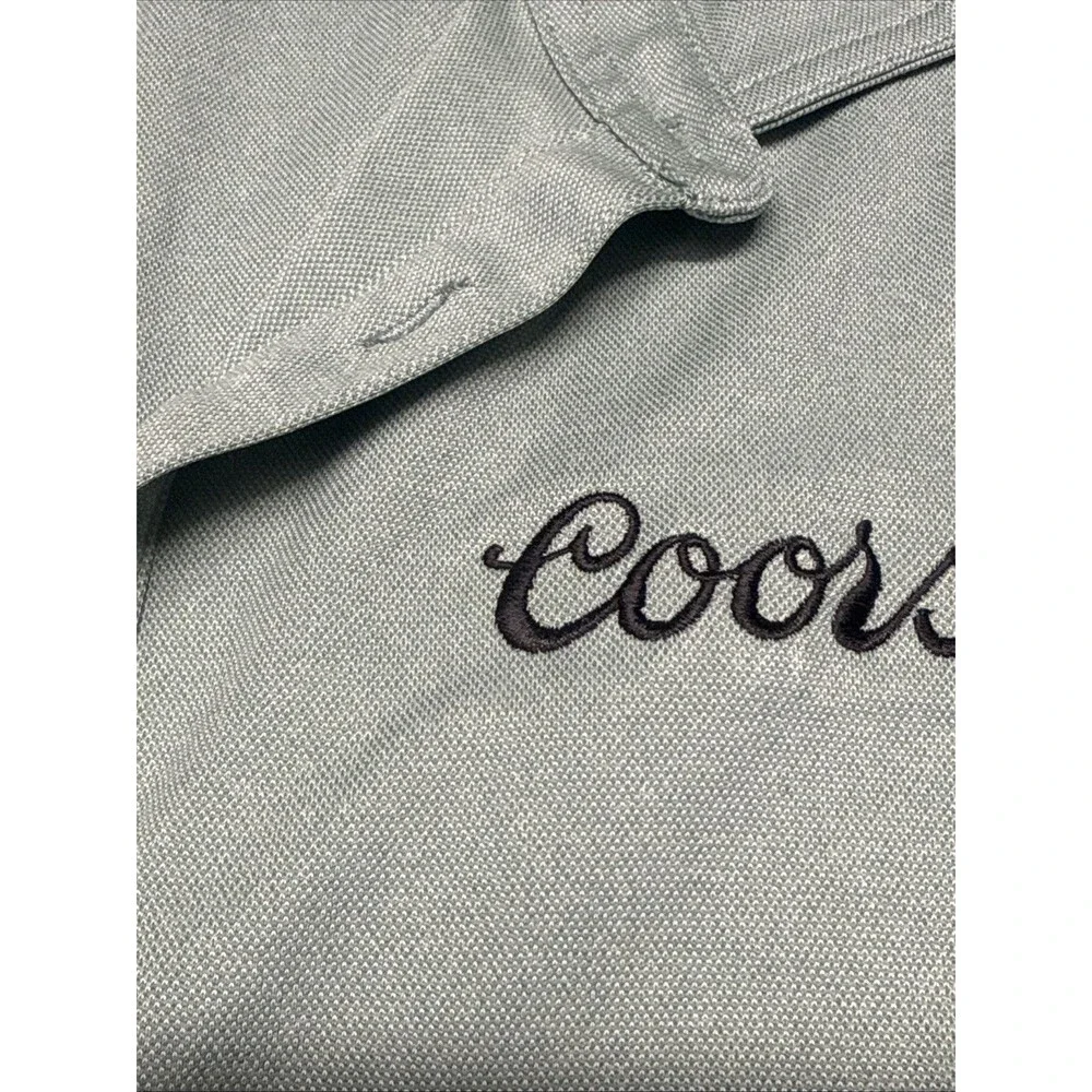 TravisMathew Coors Beer Golf Polo Shirt Men’s XL Sage Green Travis Mathew